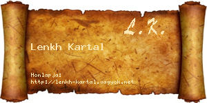Lenkh Kartal névjegykártya